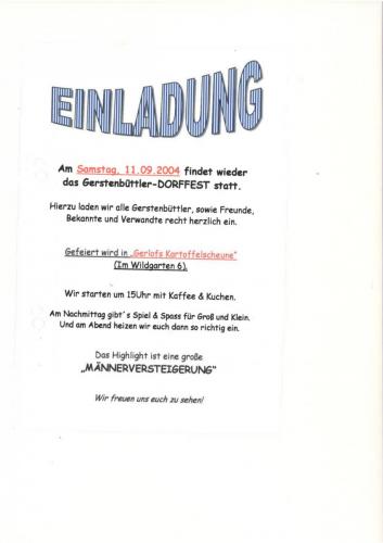 2004-09-11 Dorffest (Gerlofs - Motto Männerversteigerung)