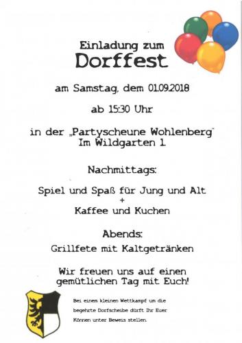2018-09-01 Dorffest (Wohlenbergs)